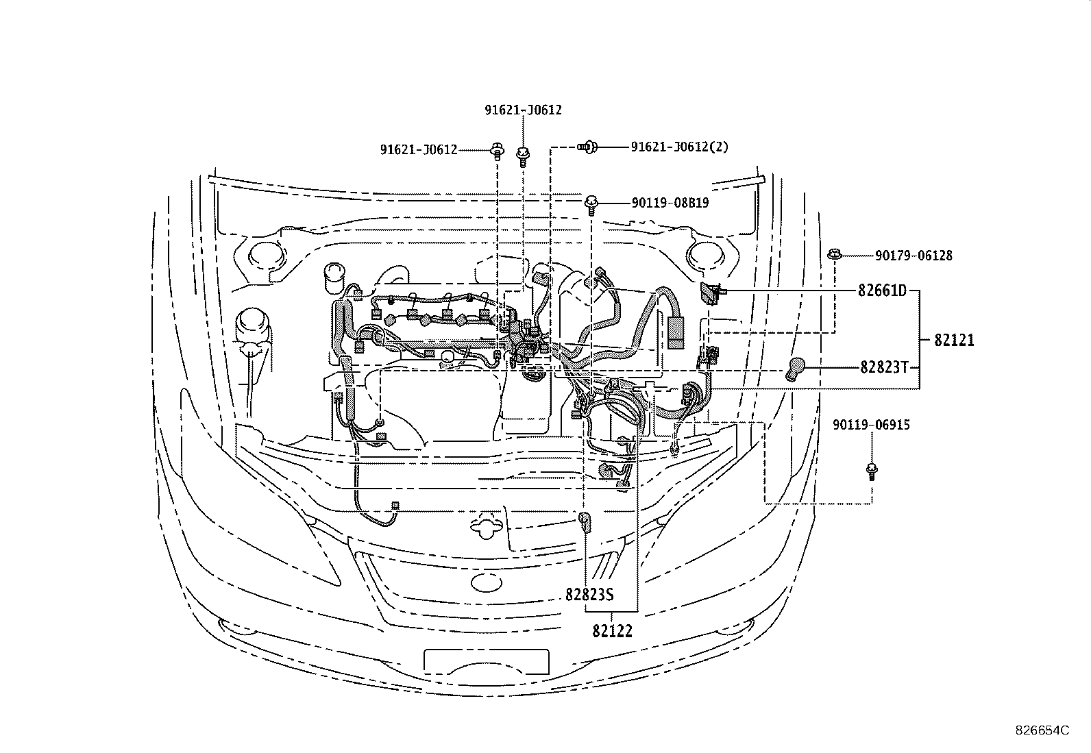 82191-33450 WIRE, FRONT SEAT, RH product image