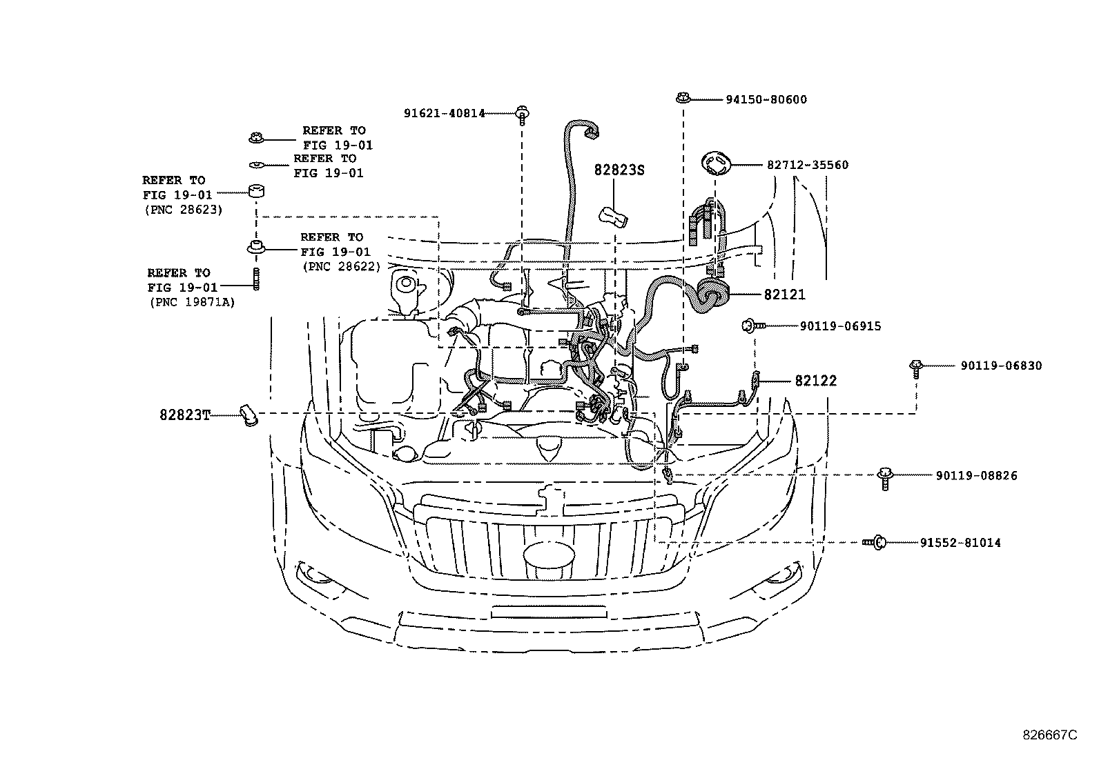 82142-60S40 WIRE, INSTRUMENT PANEL, NO.2 product image