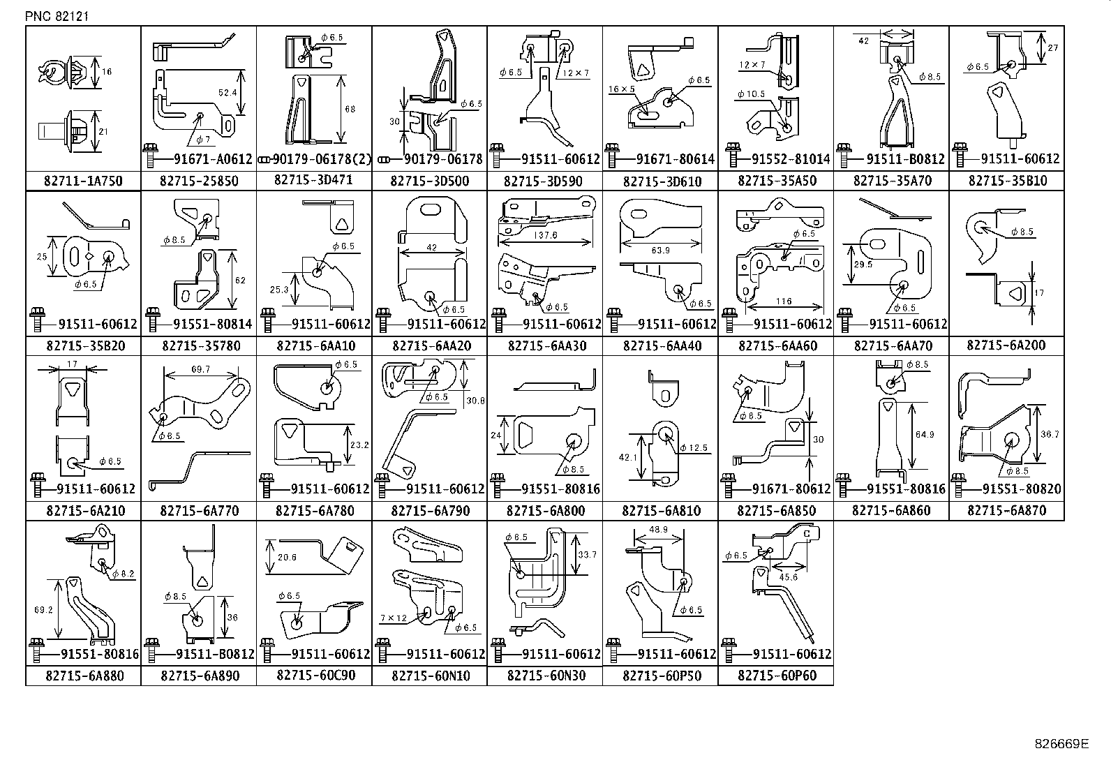 82142-60850 WIRE, INSTRUMENT PANEL, NO.2 product image