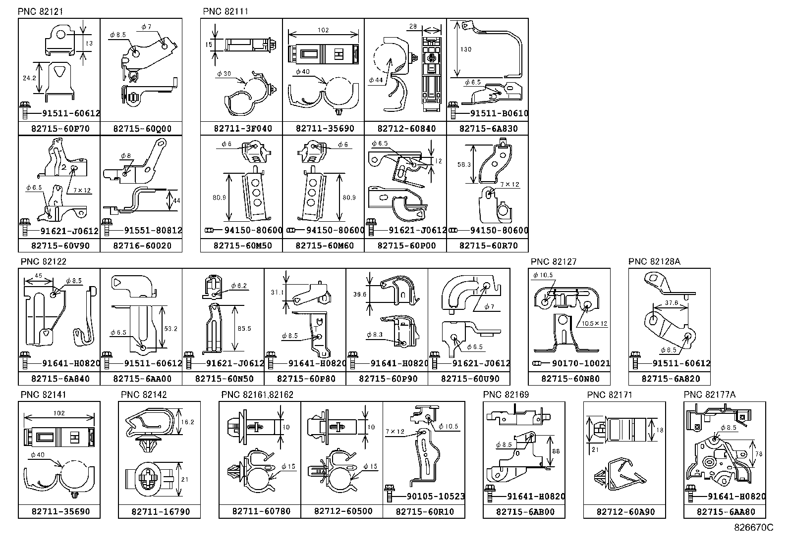 82142-60850 WIRE, INSTRUMENT PANEL, NO.2 product image