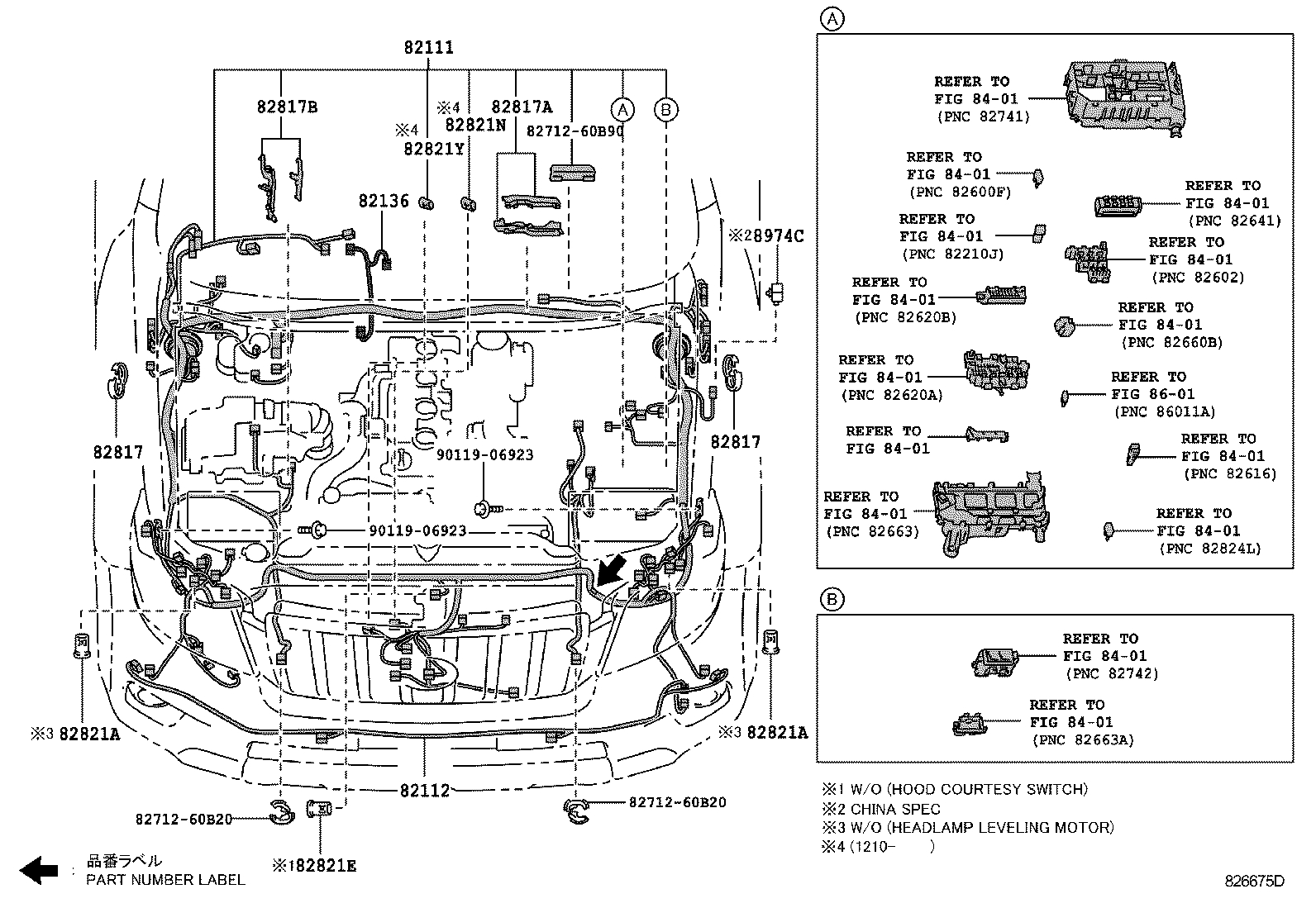 82142-60S40 WIRE, INSTRUMENT PANEL, NO.2 product image