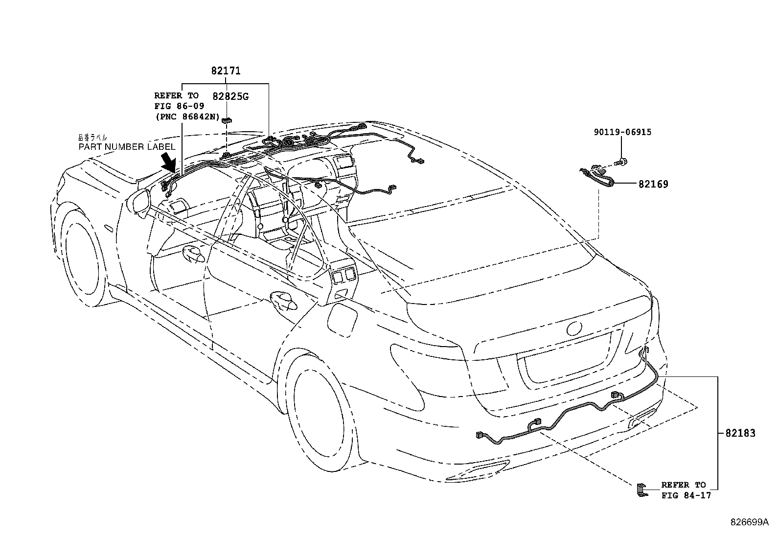 82191-50301 WIRE, FRONT SEAT, RH product image