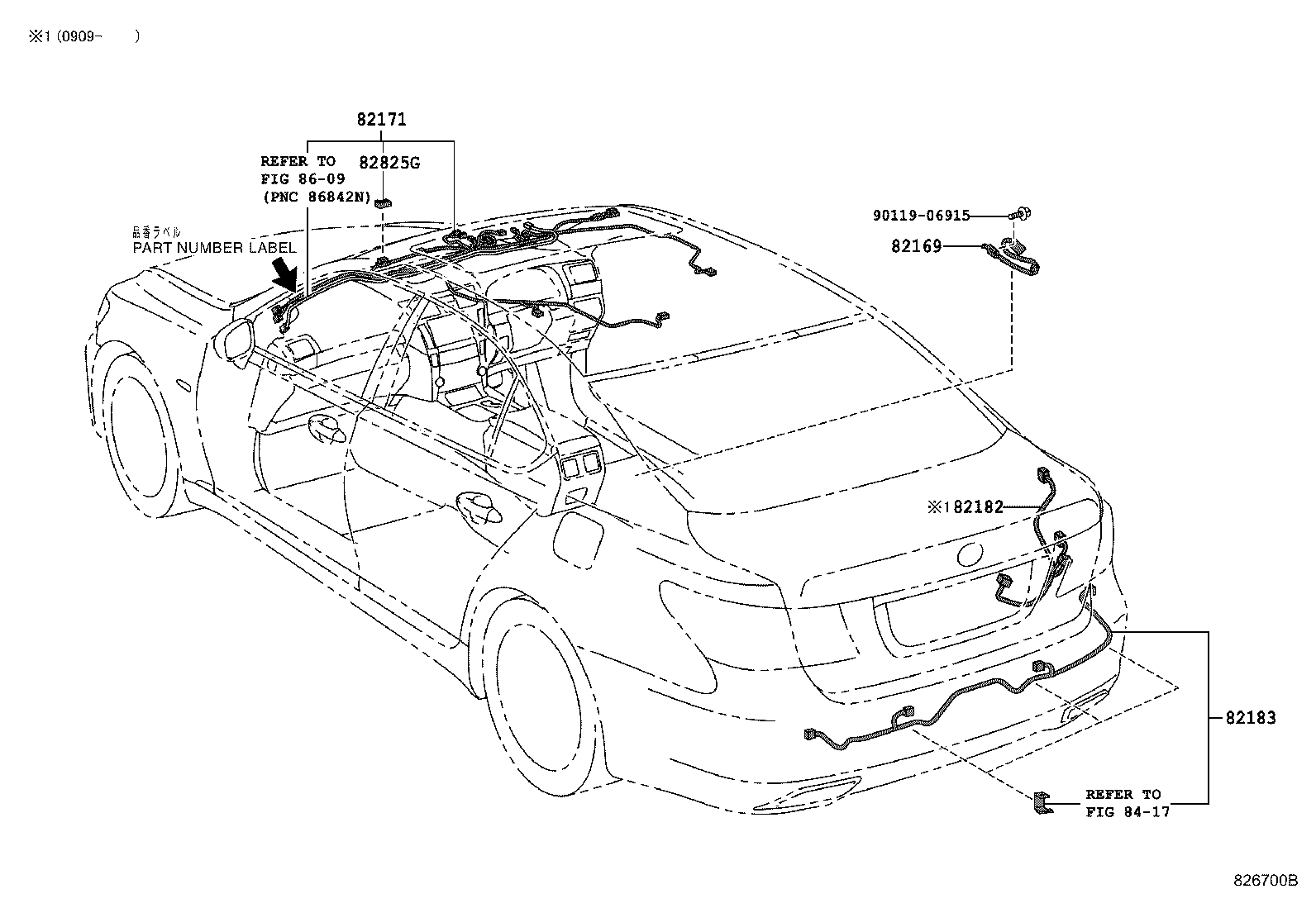 82191-50301 WIRE, FRONT SEAT, RH product image