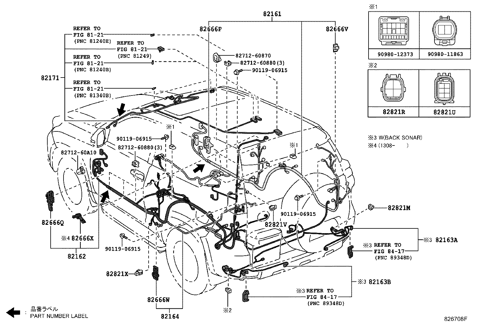 82142-60S40 WIRE, INSTRUMENT PANEL, NO.2 product image