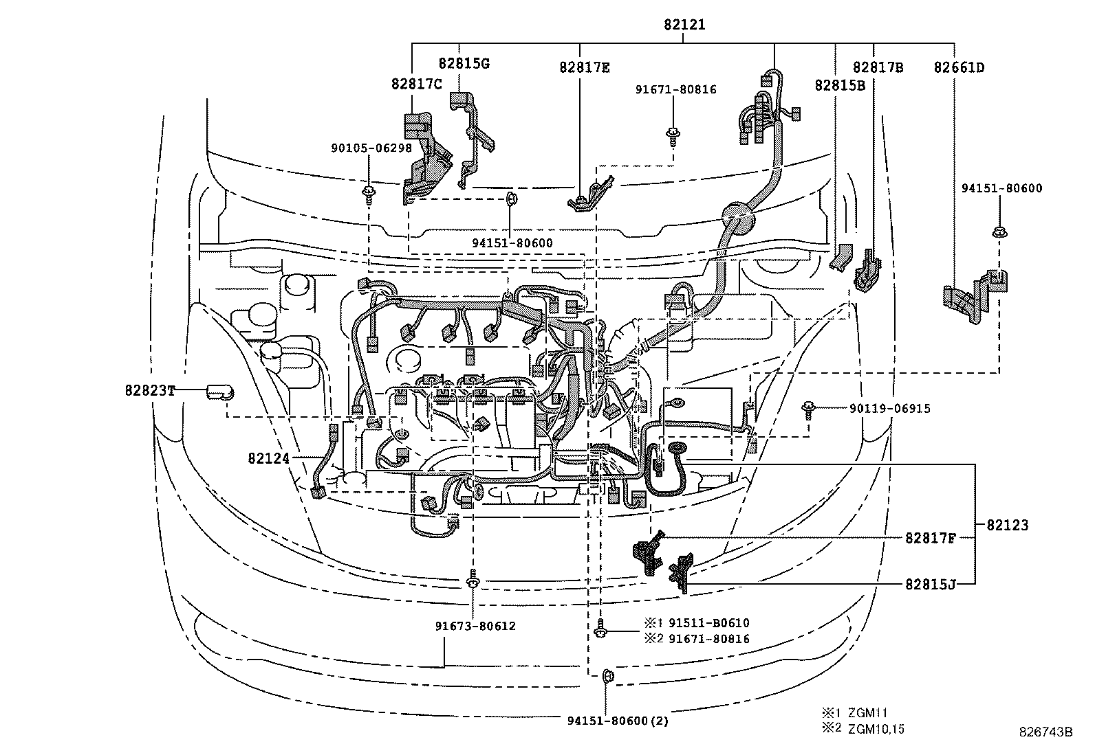 82817-44080 PROTECTOR, WIRING HARNESS, NO.2 product image