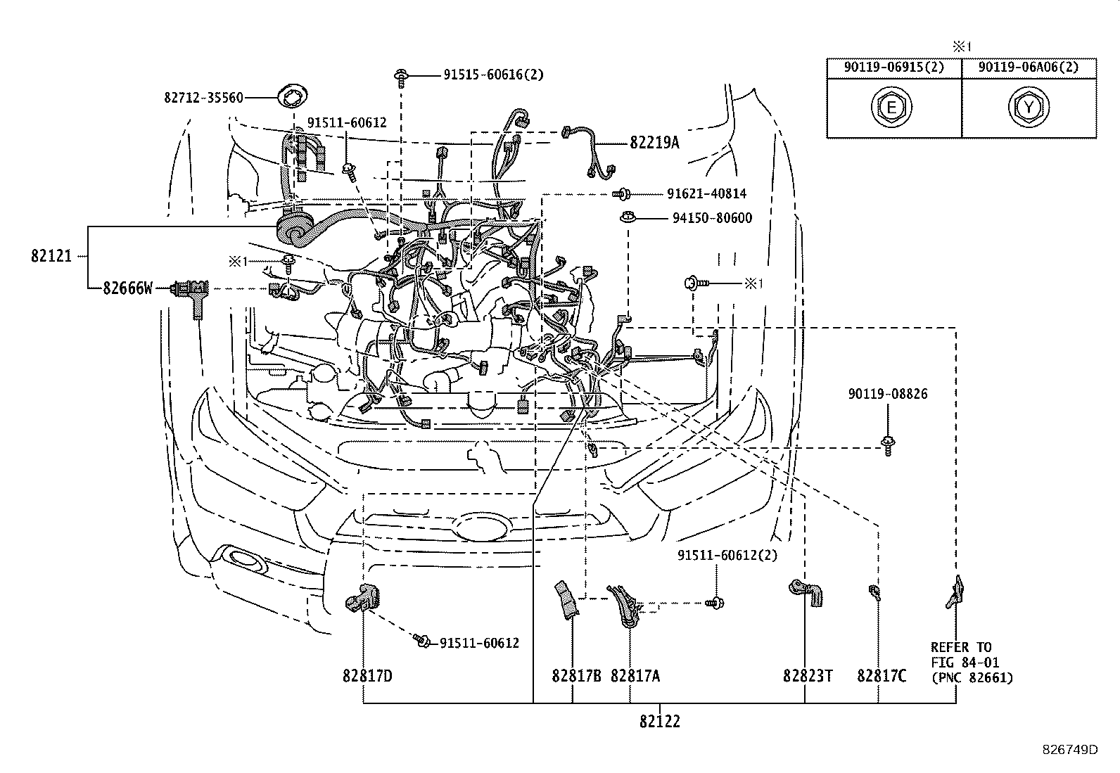 82142-35170 WIRE, INSTRUMENT PANEL, NO.2 product image