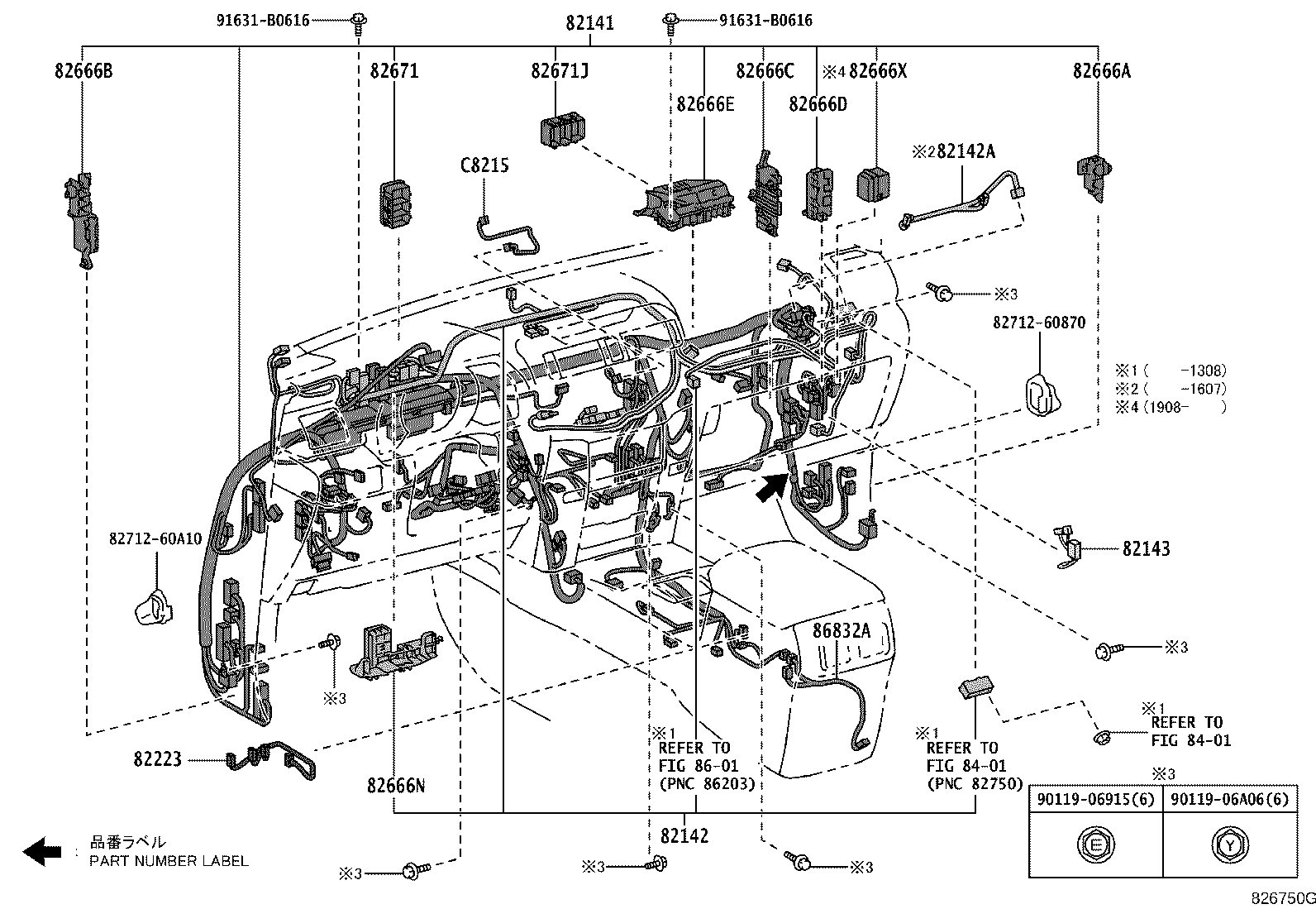 82142-35170 WIRE, INSTRUMENT PANEL, NO.2 product image