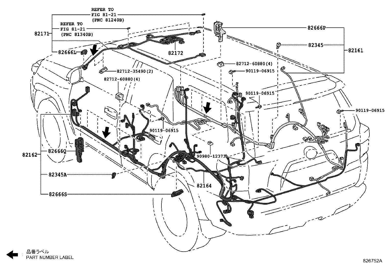 82142-35170 WIRE, INSTRUMENT PANEL, NO.2 product image