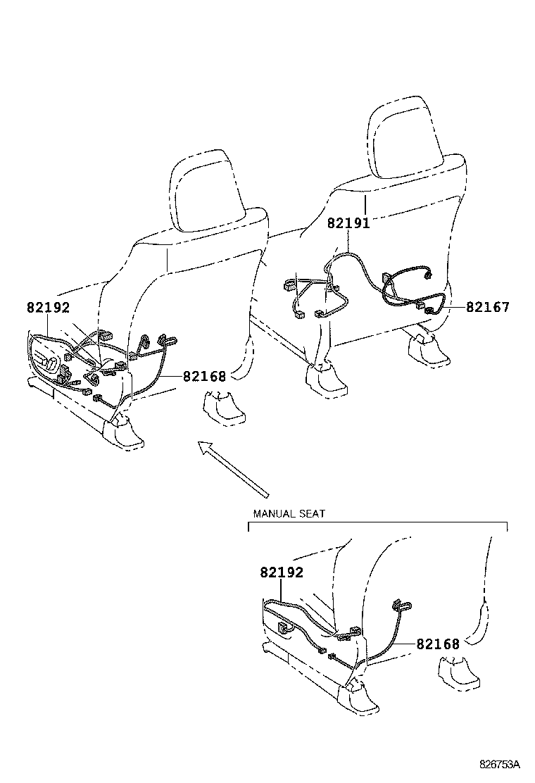 82142-35170 WIRE, INSTRUMENT PANEL, NO.2 product image
