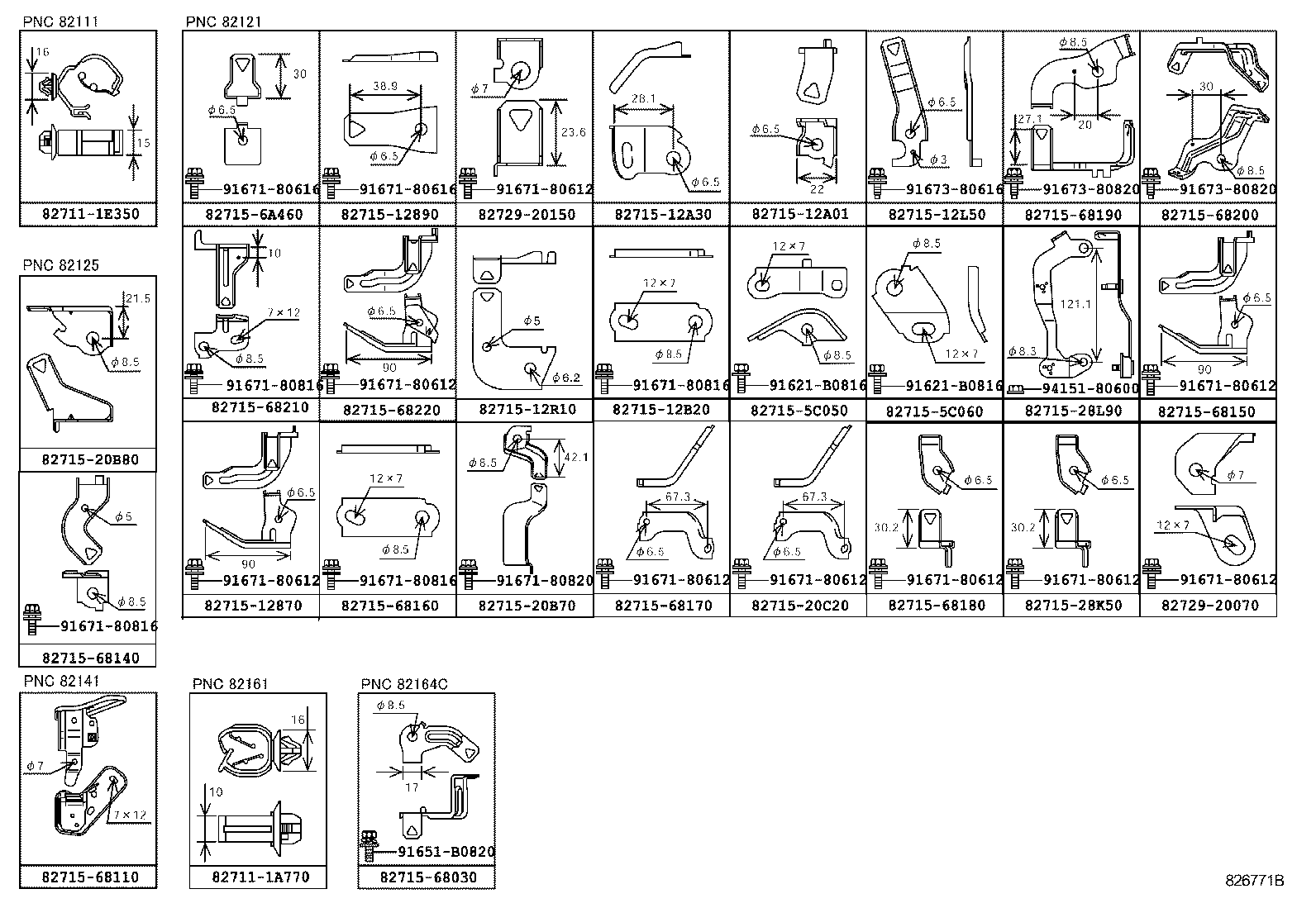 82154-68060 WIRE, REAR DOOR, NO.2 product image