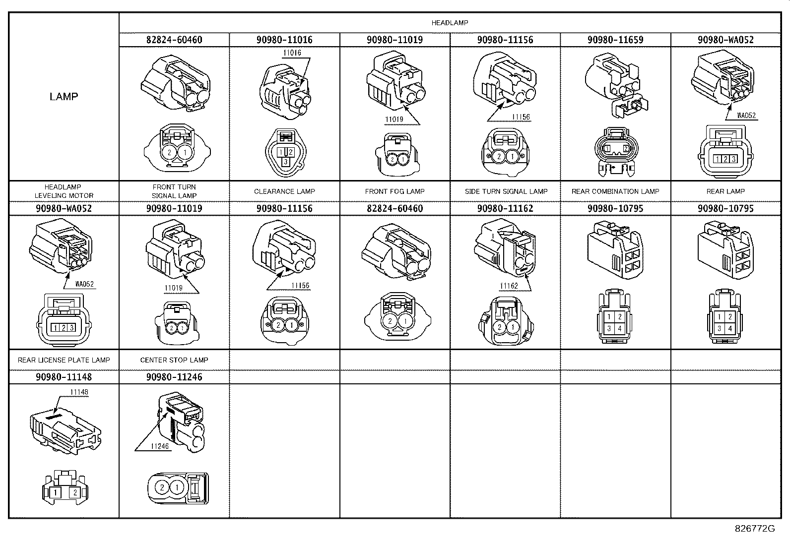 82154-68060 WIRE, REAR DOOR, NO.2 product image