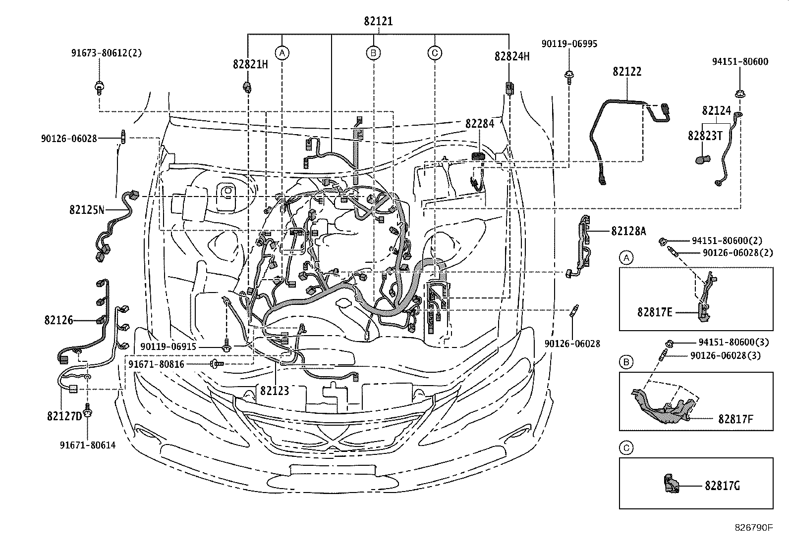 82113-30780 WIRE, ENGINE ROOM, NO.3 product image