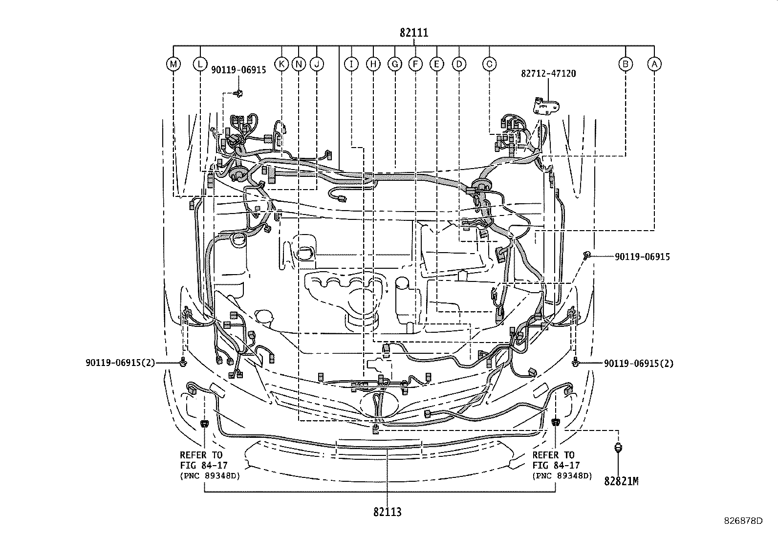 82142-75130 WIRE, INSTRUMENT PANEL, NO.2 product image