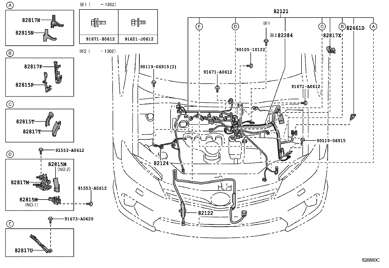 82142-75130 WIRE, INSTRUMENT PANEL, NO.2 product image