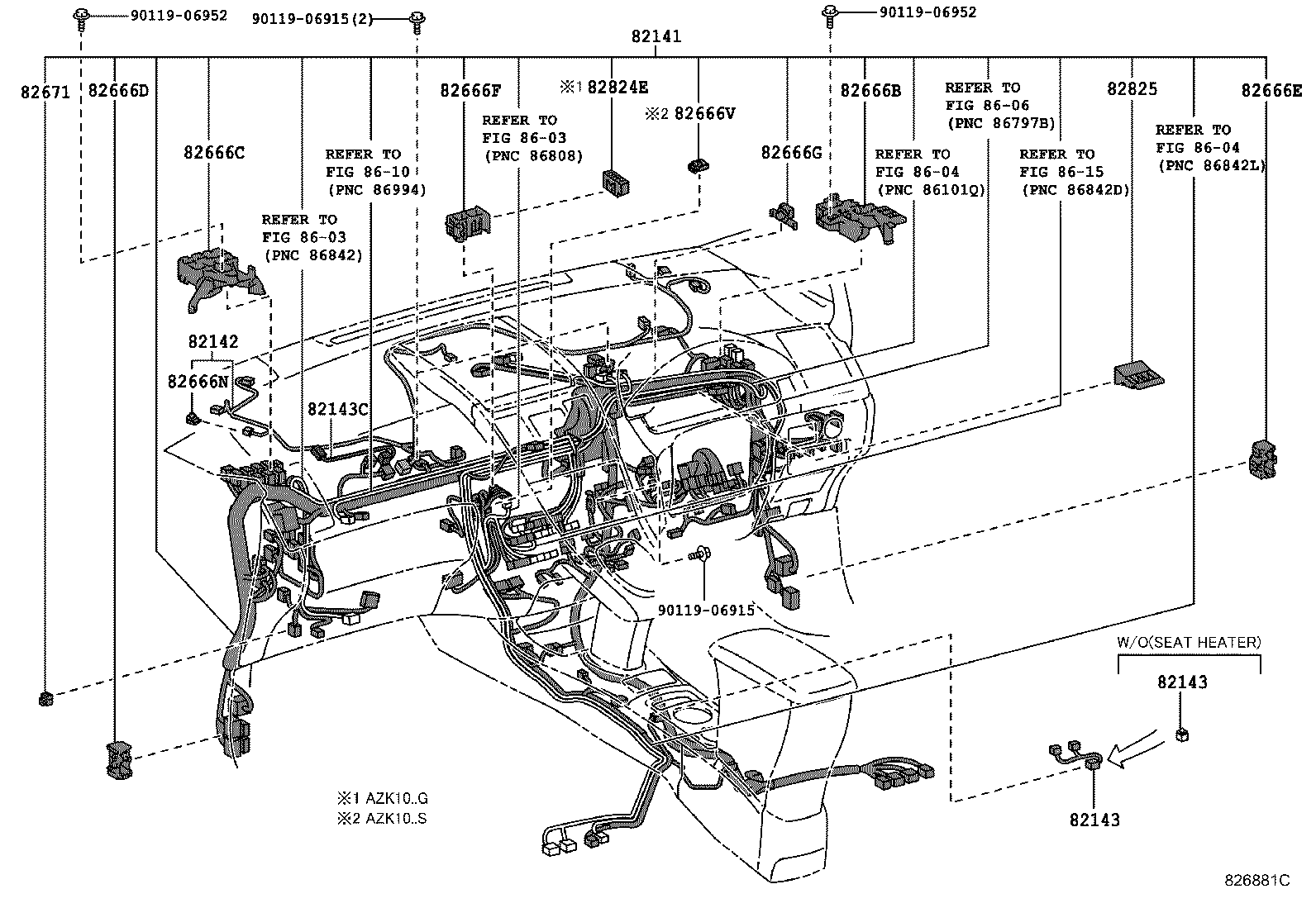82142-75130 WIRE, INSTRUMENT PANEL, NO.2 product image