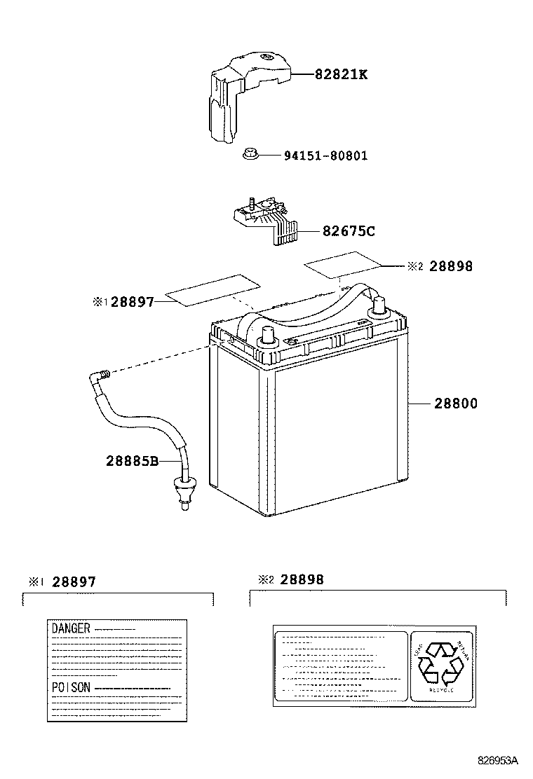 Toyota 89892-47040 SENSOR, BATTERY VOLTAGE
