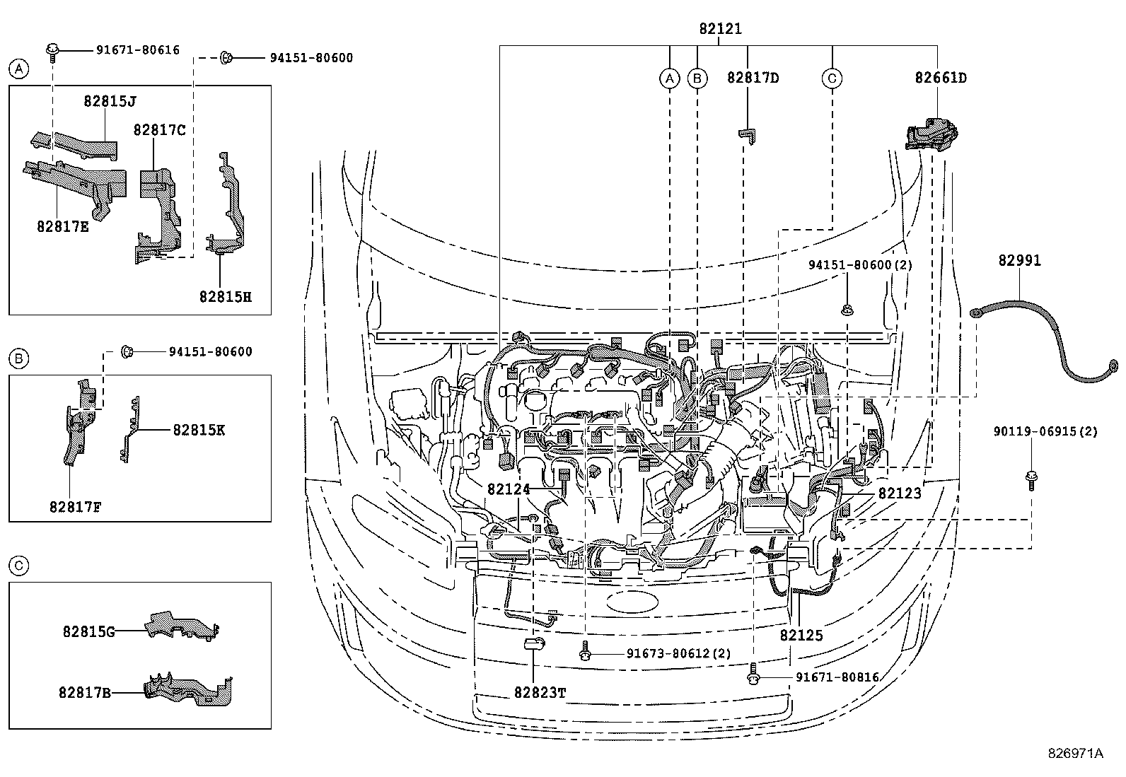 82142-12450 WIRE, INSTRUMENT PANEL, NO.2 product image