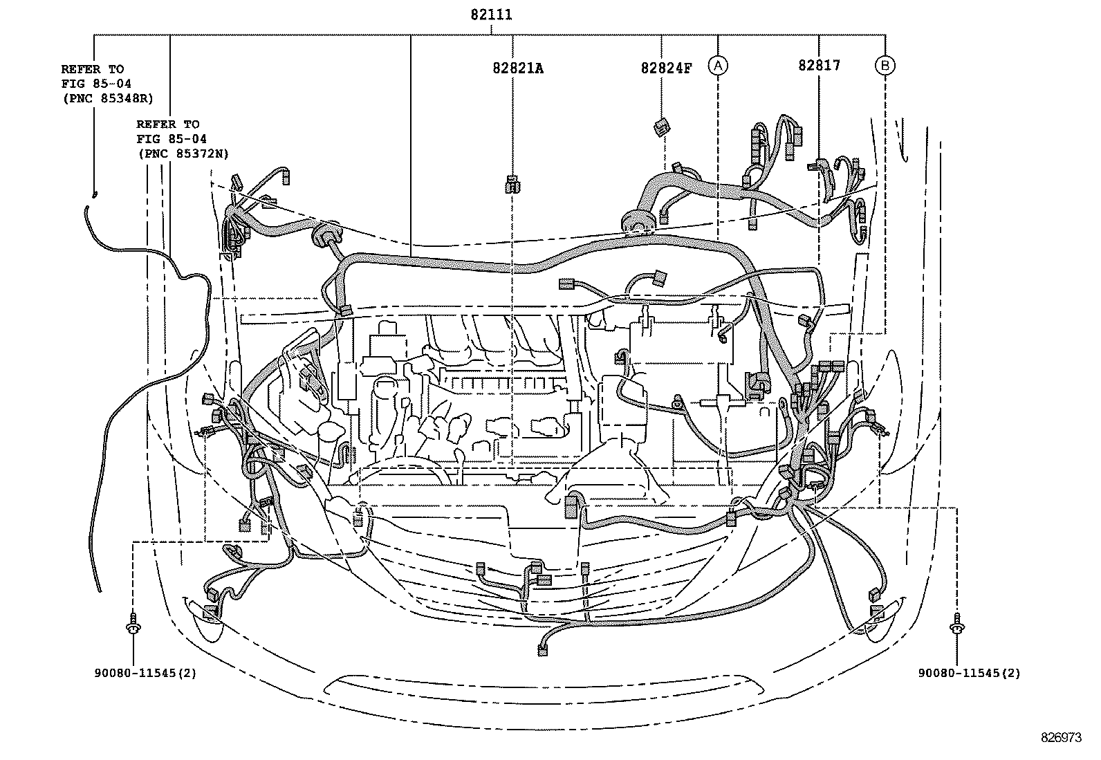 82053-08050 WIRE, REAR DOOR, NO.1 product image