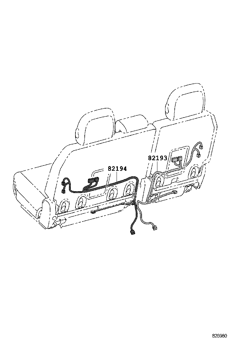 82053-08060 WIRE, REAR DOOR, NO.1 product image