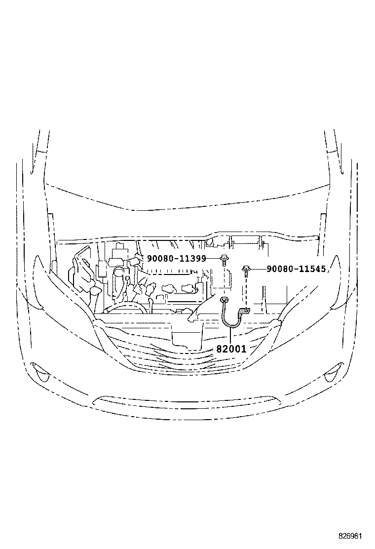 82053-08050 WIRE, REAR DOOR, NO.1 product image