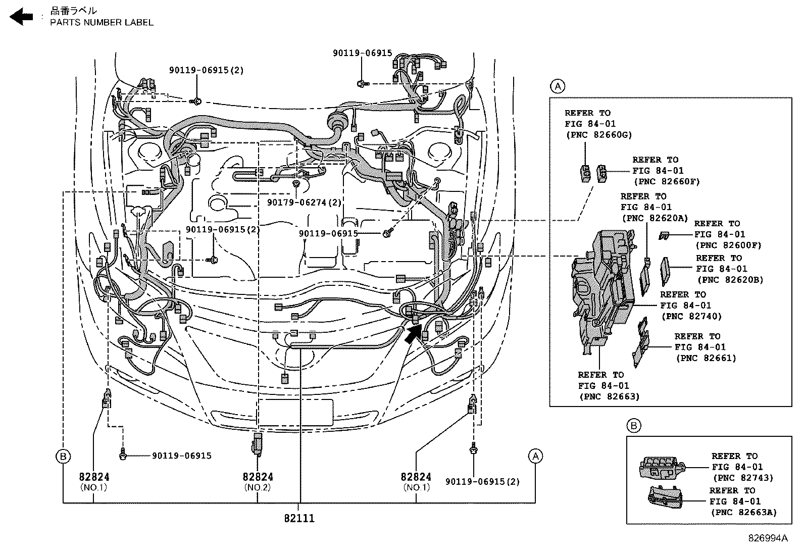 82046-06010 WIRE SUB-ASSY, BODY GROUND, NO.1 product image