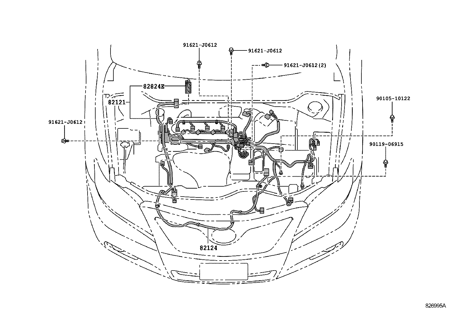 82046-06010 WIRE SUB-ASSY, BODY GROUND, NO.1 product image