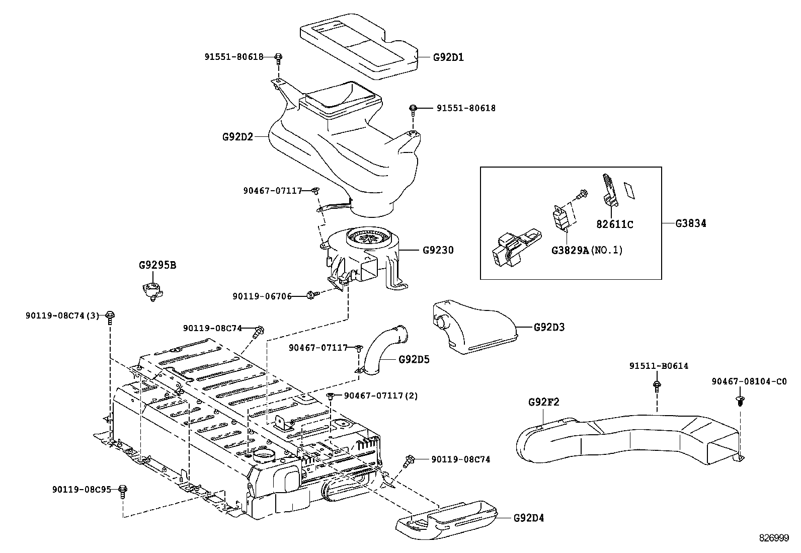 28895-28040 RUBBER, BATTERY INSULATOR product image