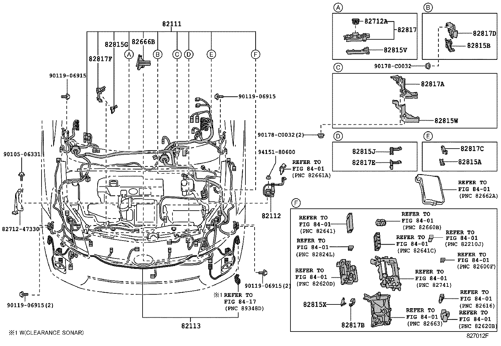 82192-0Q010 WIRE, FRONT SEAT, LH product image