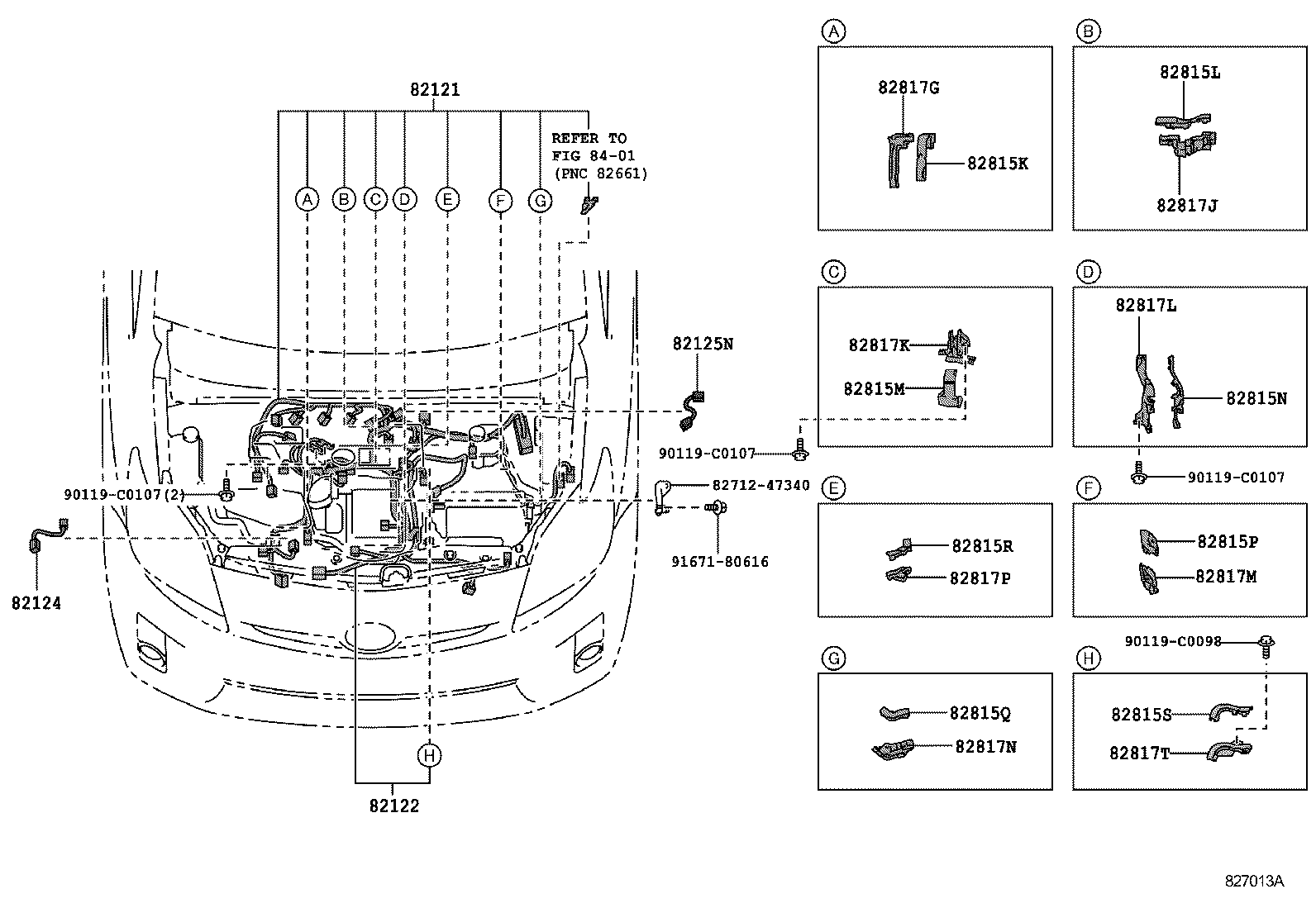 82192-0Q010 WIRE, FRONT SEAT, LH product image