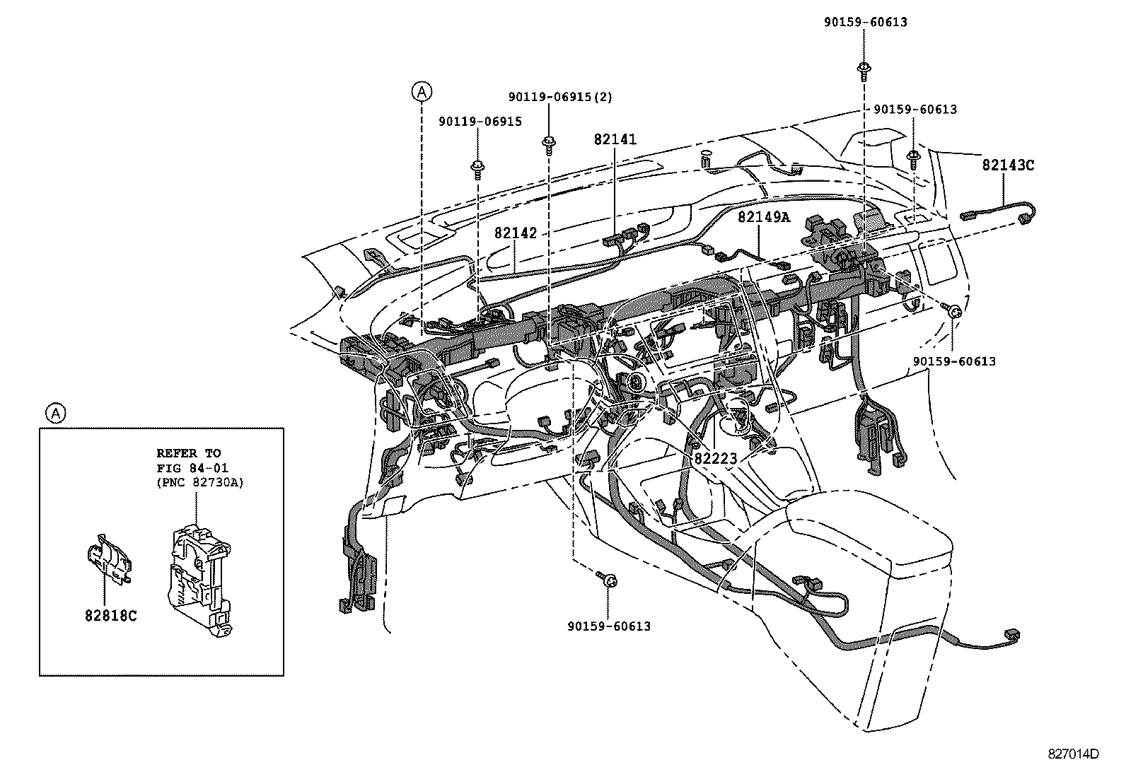 82192-0Q010 WIRE, FRONT SEAT, LH product image