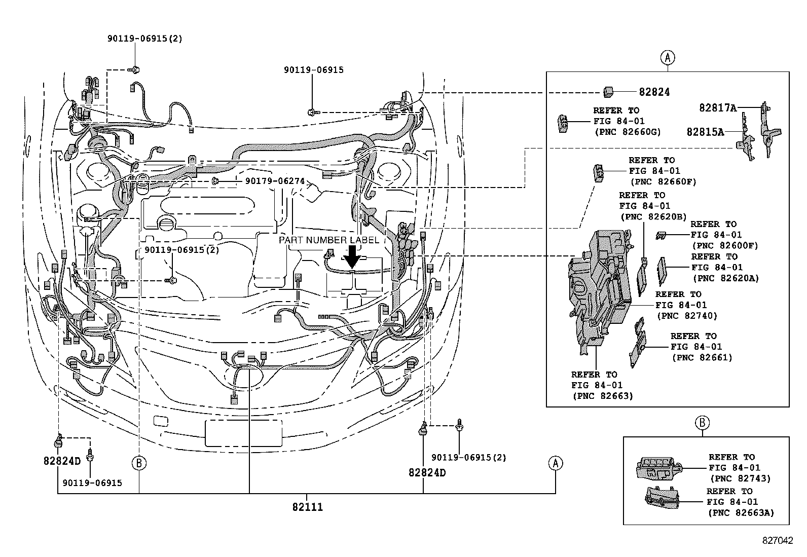 82142-06B11 WIRE, INSTRUMENT PANEL, NO.2 product image