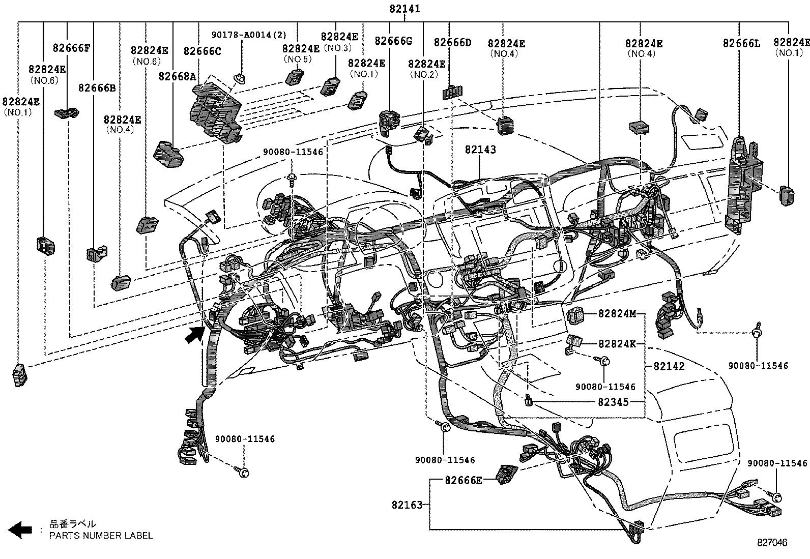 82121-07250 WIRE, ENGINE product image