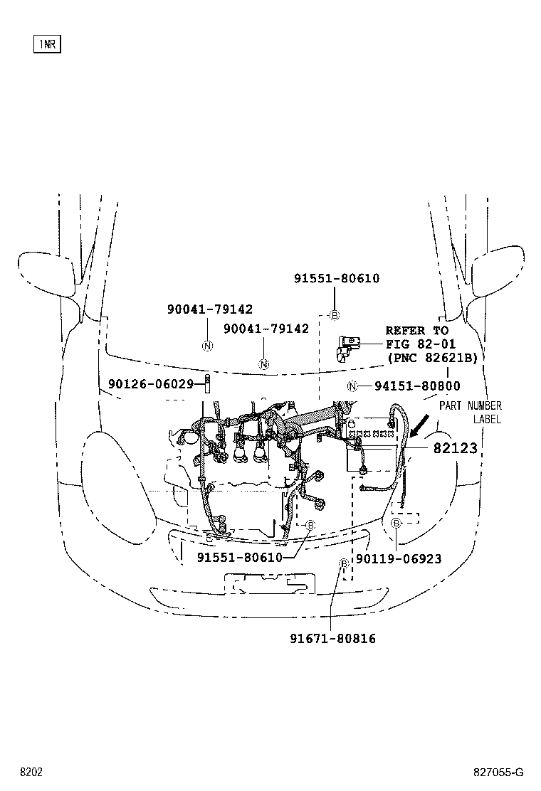 82142-B1020 WIRE, INSTRUMENT PANEL, NO.2 product image