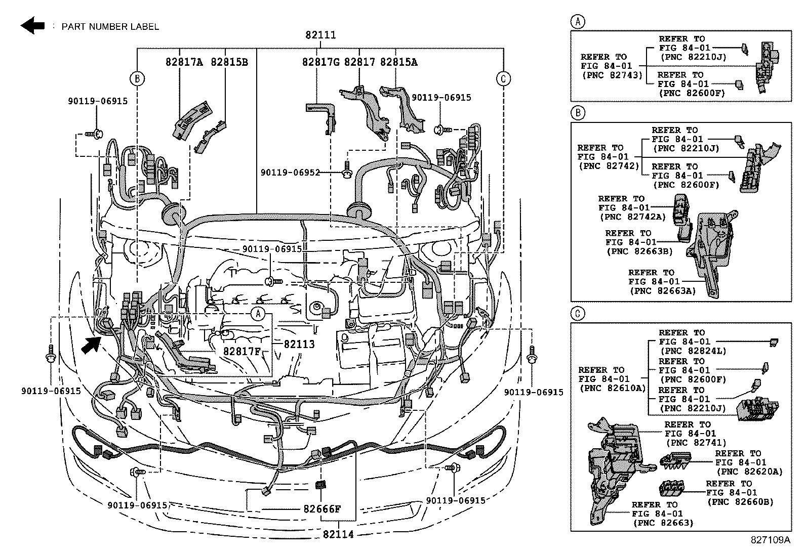 82817-58790 PROTECTOR, WIRING HARNESS, NO.1 product image