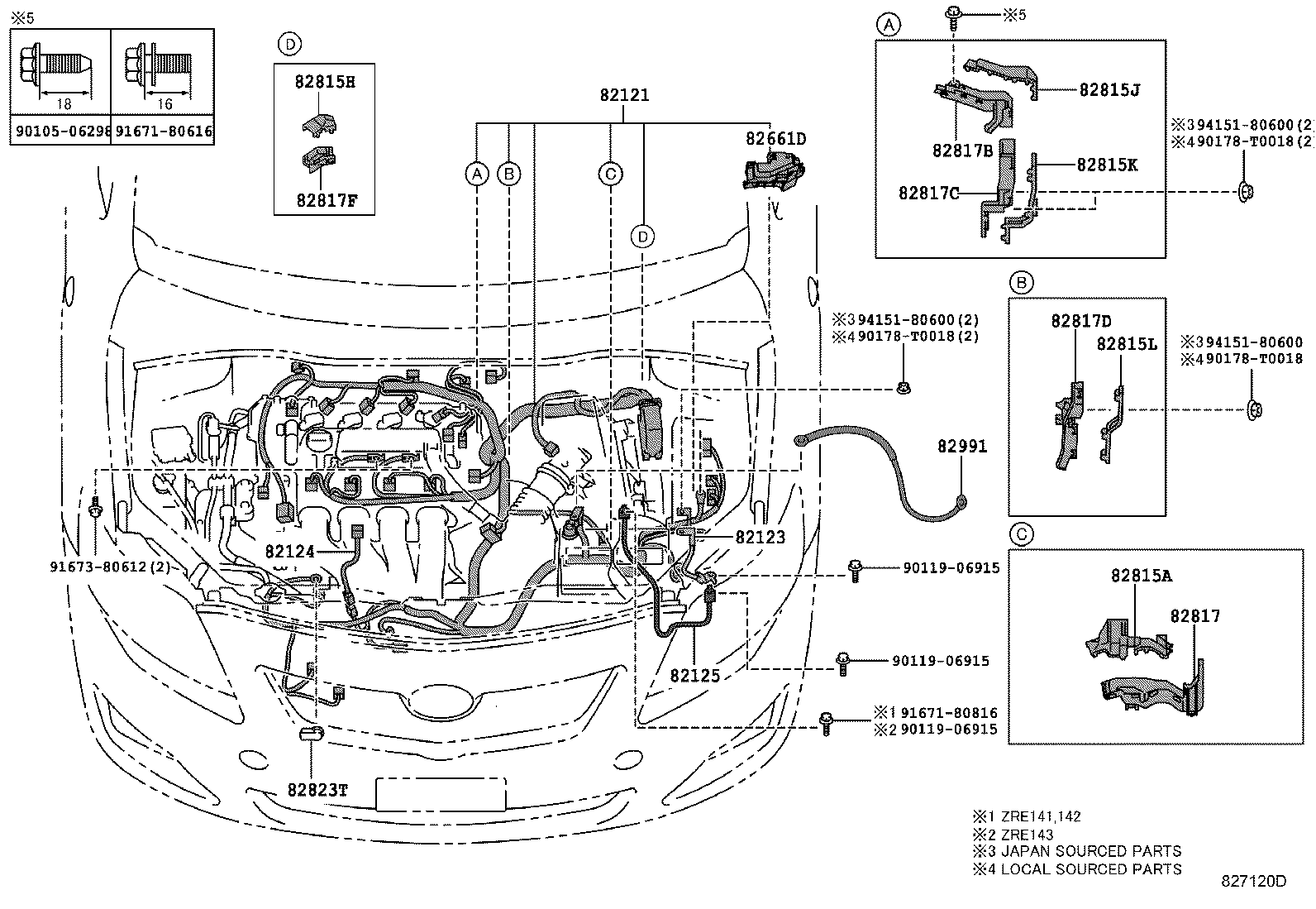 82142-02210 WIRE, INSTRUMENT PANEL, NO.2 product image