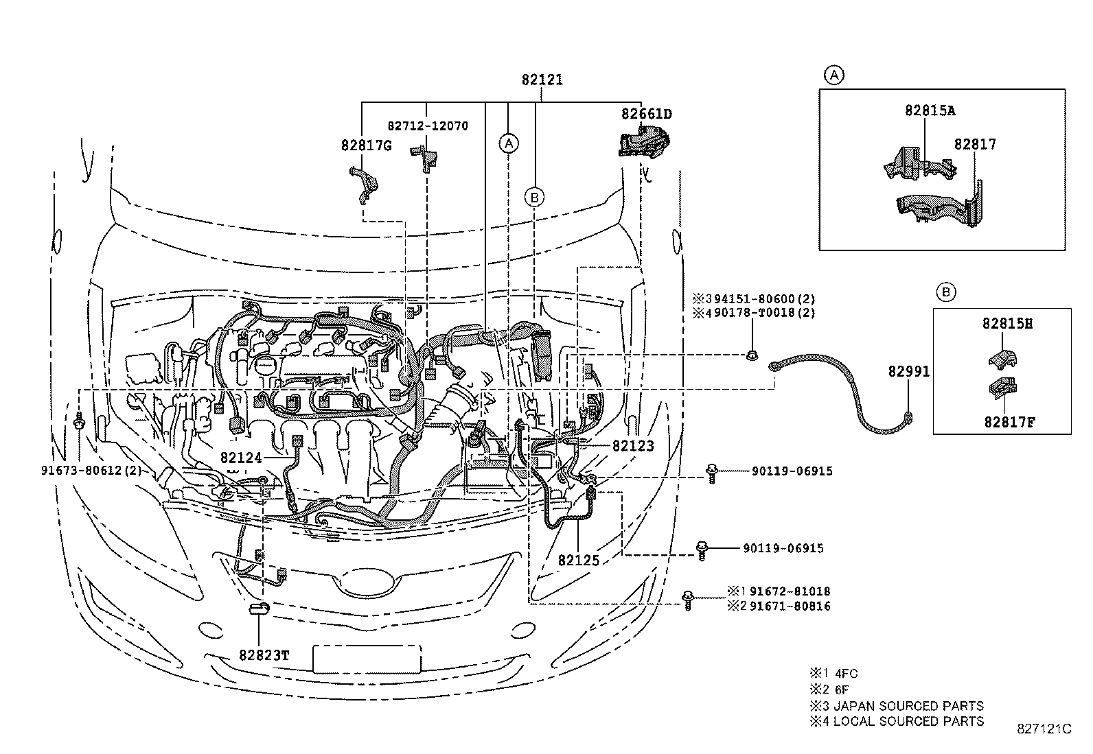 82142-02210 WIRE, INSTRUMENT PANEL, NO.2 product image