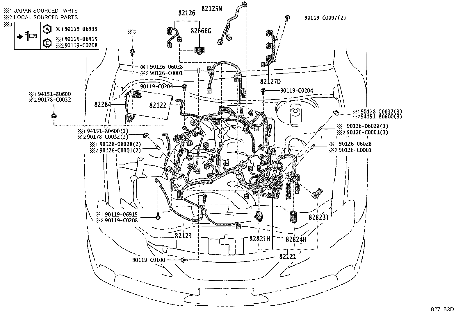 82817-22A60 PROTECTOR, WIRING HARNESS, NO.2 product image