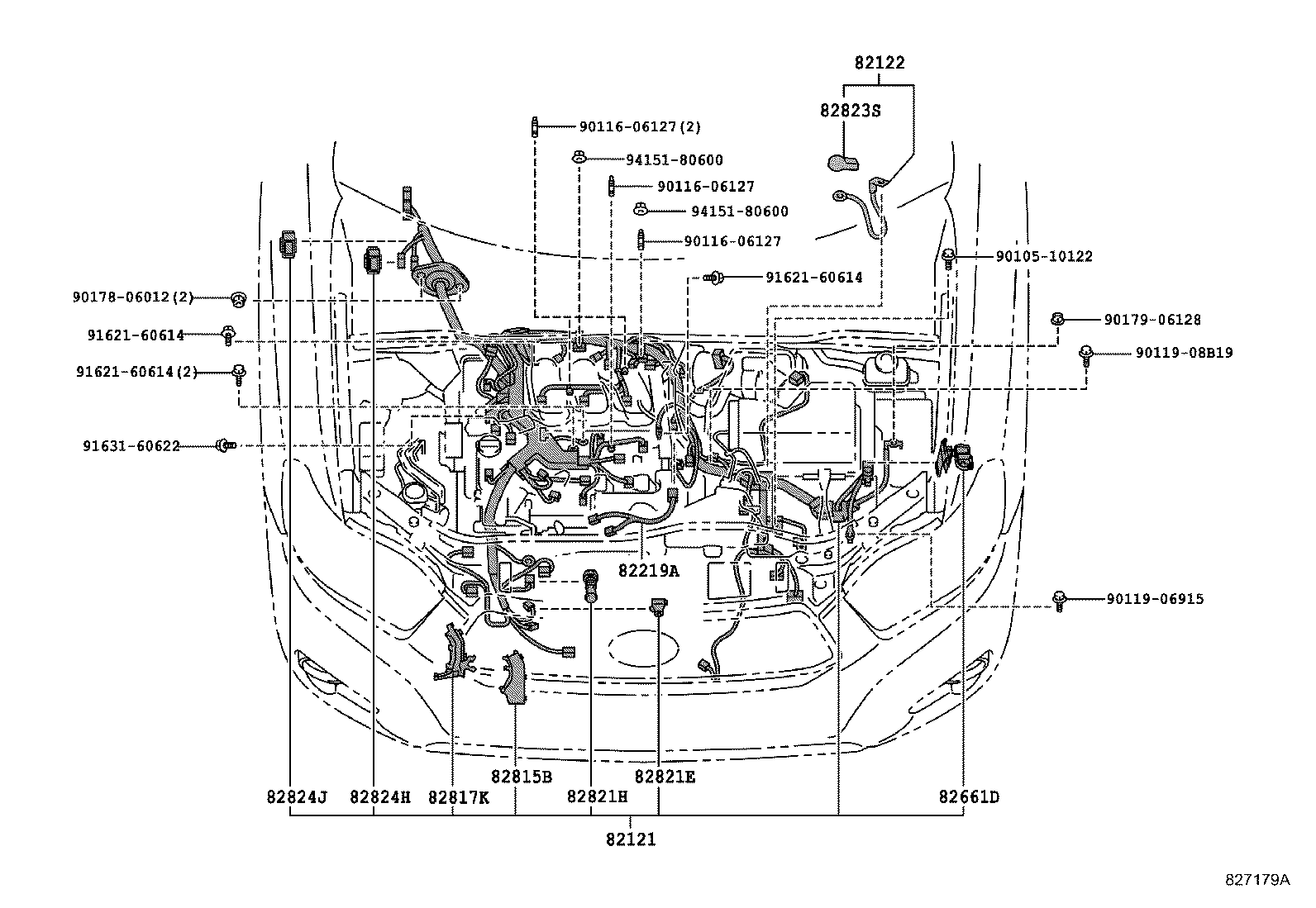 82817-48A90 PROTECTOR, WIRING HARNESS, NO.2 product image