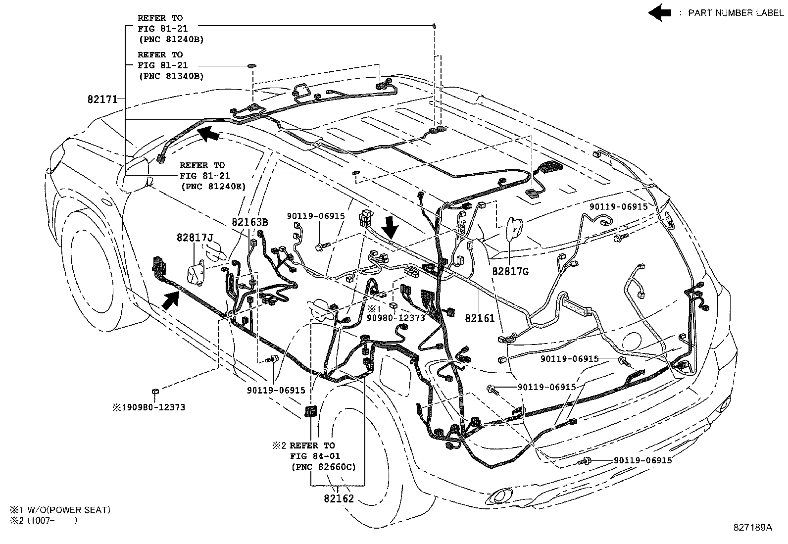 82817-48A90 PROTECTOR, WIRING HARNESS, NO.2 product image