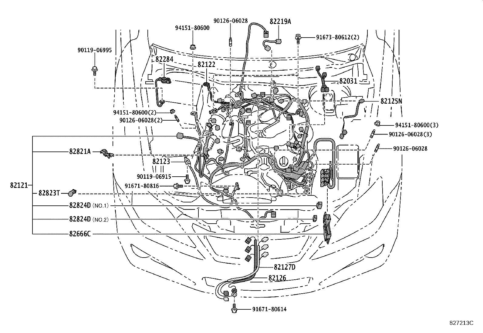 82111-53E02 WIRE, ENGINE ROOM MAIN product image