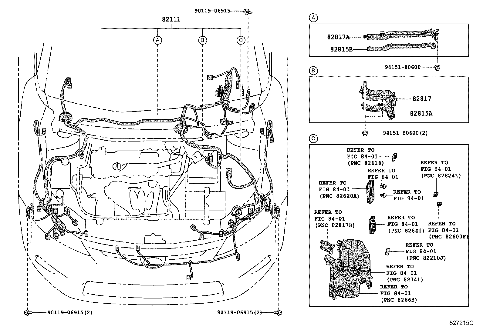 Toyota 82161-21702 WIRE, FLOOR
