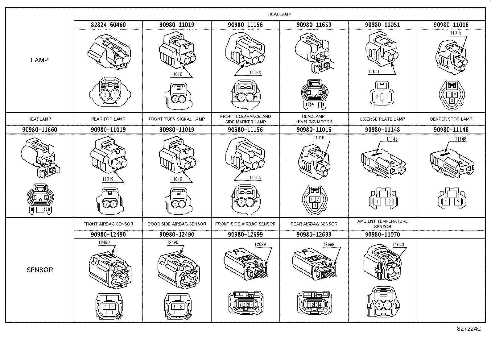 82151-21250 WIRE, FRONT DOOR, RH product image