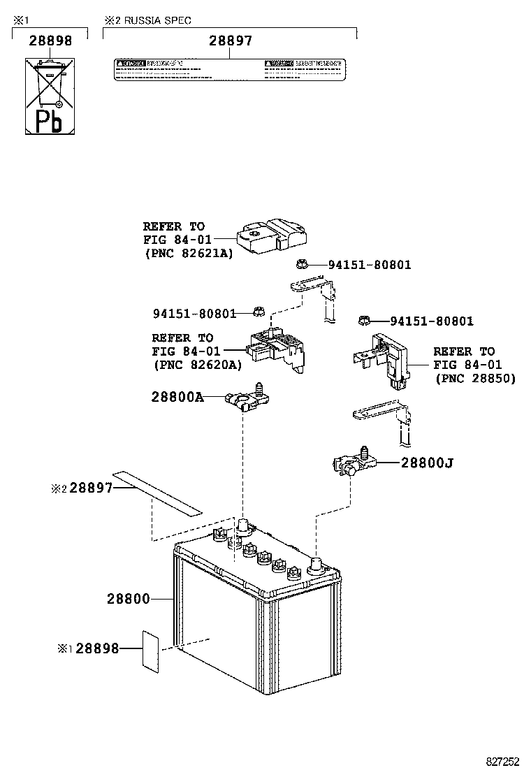 28897-47010 PLATE, BATTERY CAUTION product image