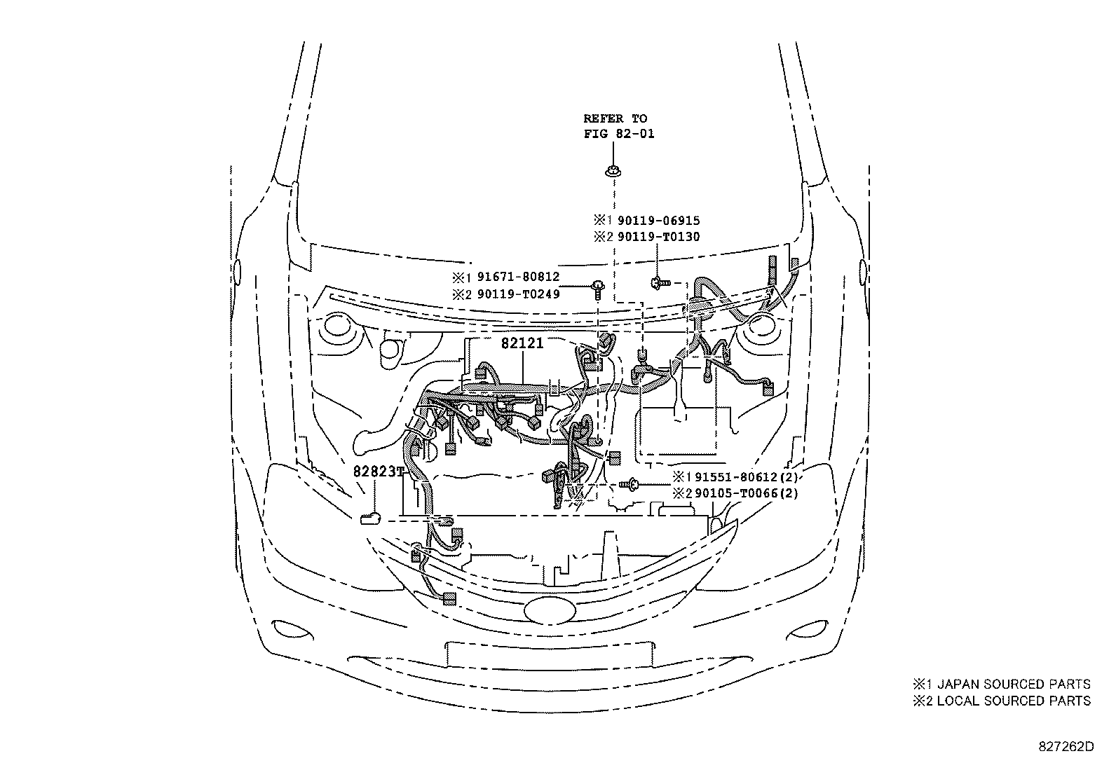 82817-52810 PROTECTOR, WIRING HARNESS, NO.2 product image