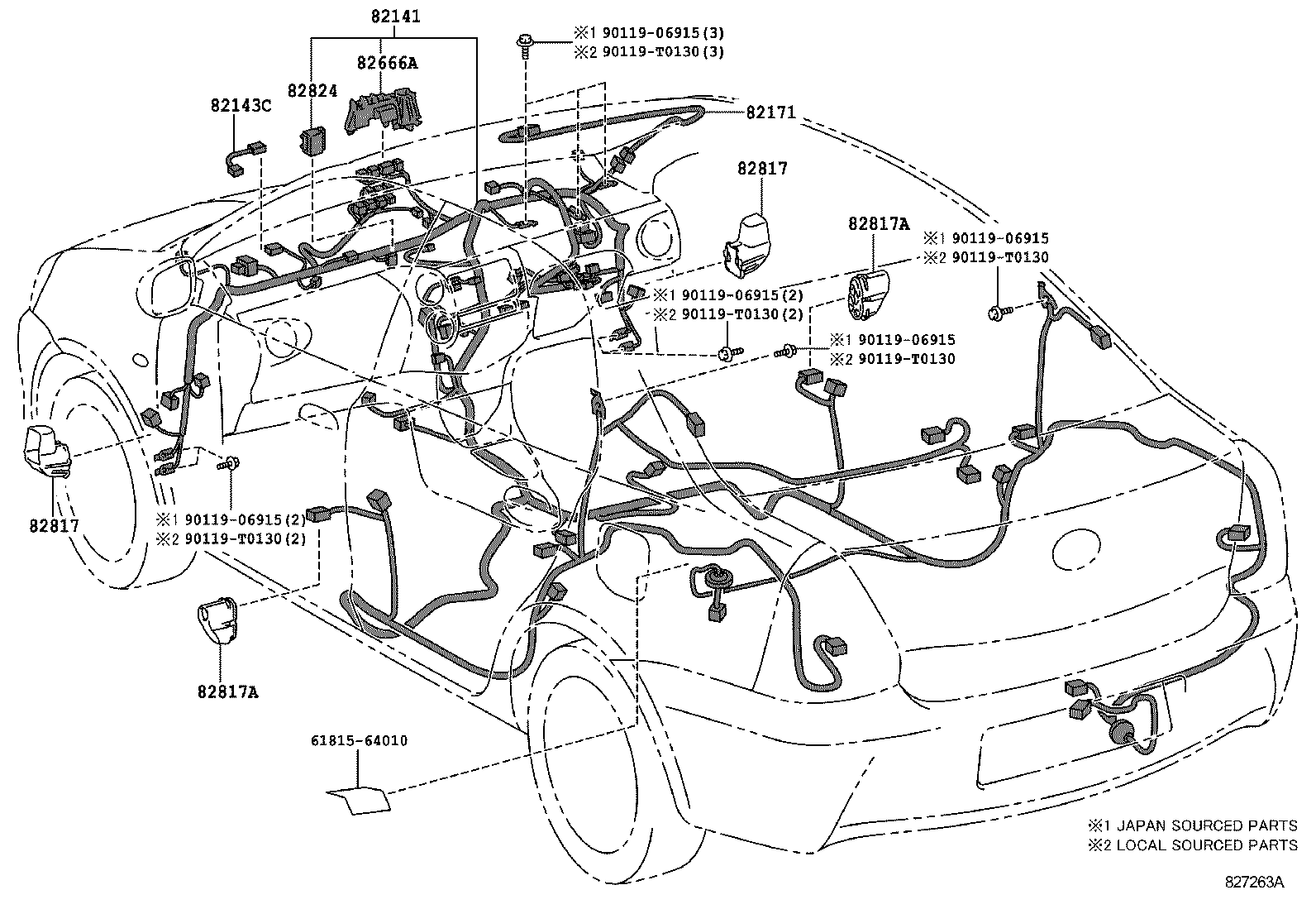 82817-52810 PROTECTOR, WIRING HARNESS, NO.2 product image