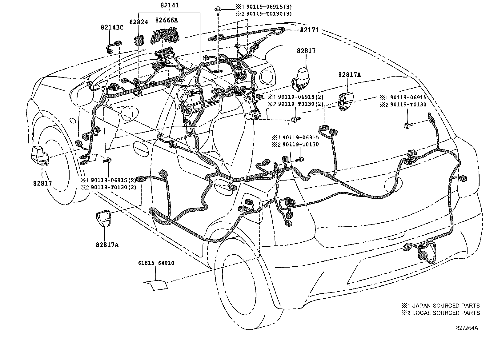 82817-52810 PROTECTOR, WIRING HARNESS, NO.2 product image