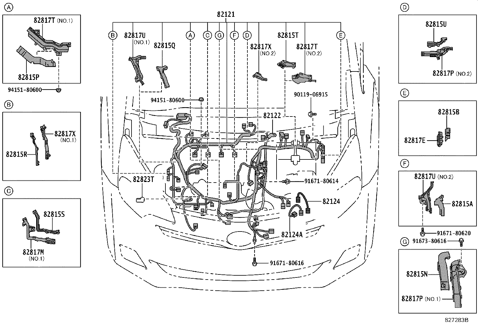 82817-0D130 PROTECTOR, WIRING HARNESS, NO.12 product image