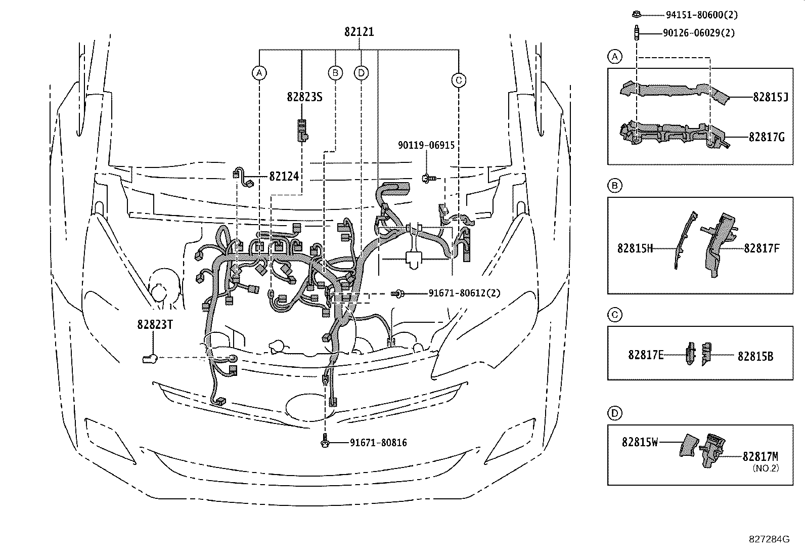 82817-0D130 PROTECTOR, WIRING HARNESS, NO.12 product image