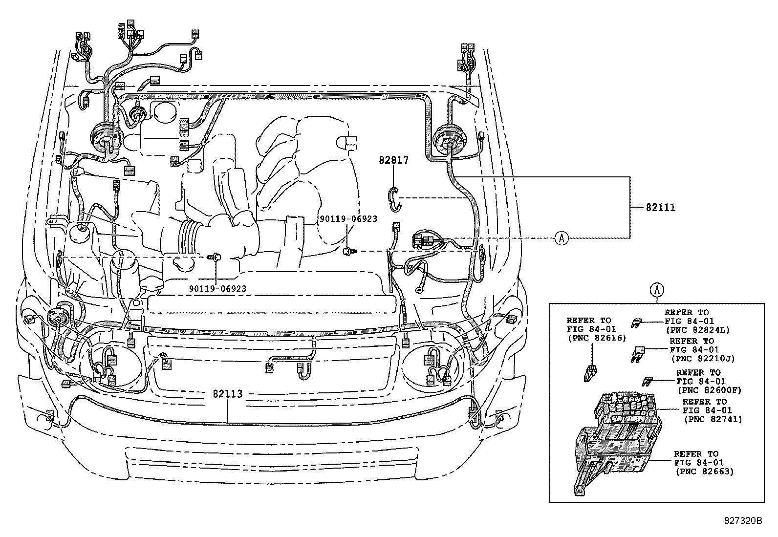 82142-35360 WIRE, INSTRUMENT PANEL, NO.2 product image