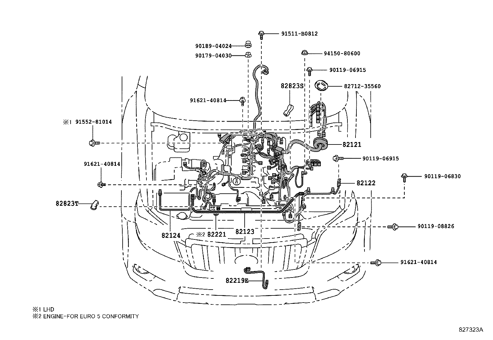 82122-60600 WIRE, ENGINE, NO.2 product image